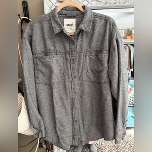 Aerie Oversized Charcoal Shirt